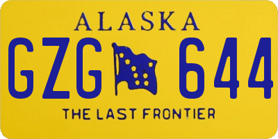 AK license plate GZG644