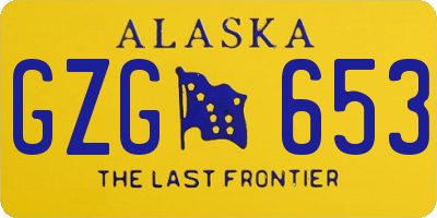 AK license plate GZG653