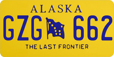 AK license plate GZG662