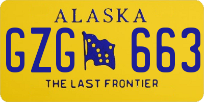 AK license plate GZG663