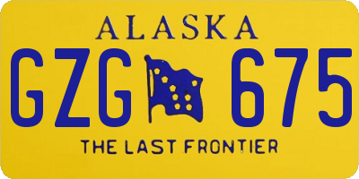 AK license plate GZG675