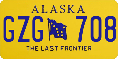 AK license plate GZG708