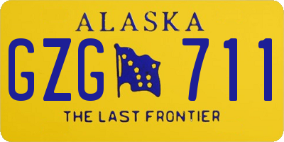 AK license plate GZG711