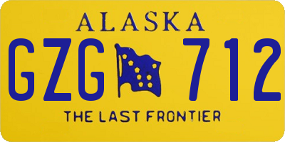 AK license plate GZG712