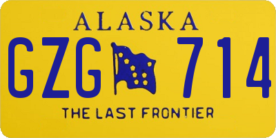 AK license plate GZG714