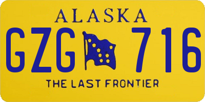 AK license plate GZG716