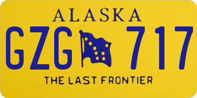 AK license plate GZG717