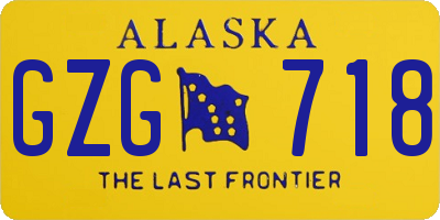 AK license plate GZG718