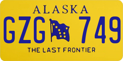 AK license plate GZG749