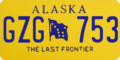AK license plate GZG753