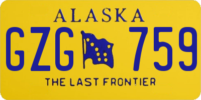 AK license plate GZG759