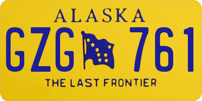 AK license plate GZG761