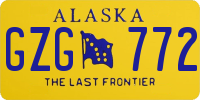 AK license plate GZG772