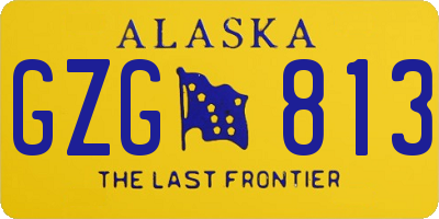 AK license plate GZG813