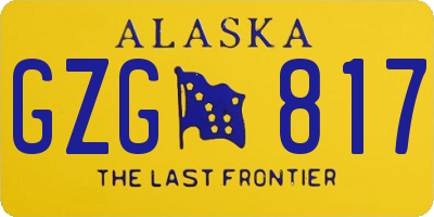 AK license plate GZG817