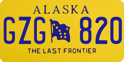 AK license plate GZG820