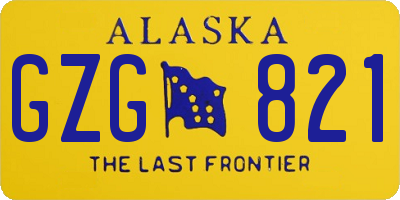 AK license plate GZG821