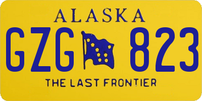AK license plate GZG823