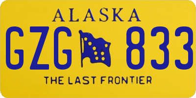 AK license plate GZG833