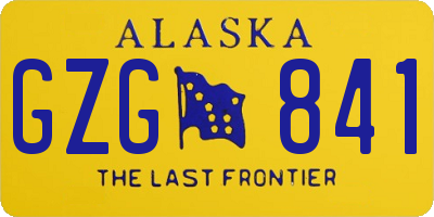 AK license plate GZG841