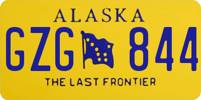 AK license plate GZG844