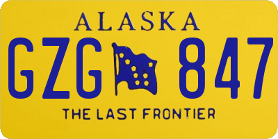 AK license plate GZG847