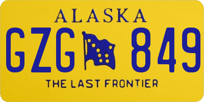 AK license plate GZG849