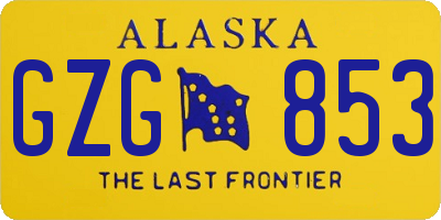 AK license plate GZG853