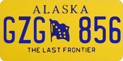 AK license plate GZG856