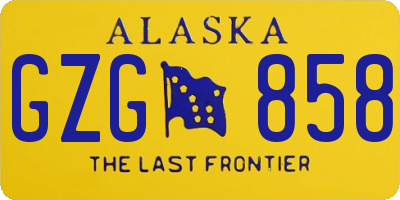 AK license plate GZG858