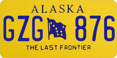 AK license plate GZG876