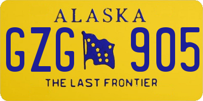 AK license plate GZG905