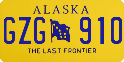 AK license plate GZG910