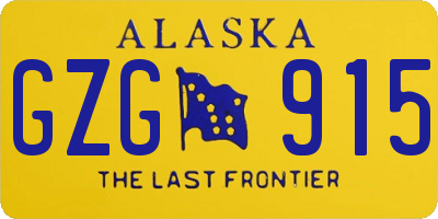 AK license plate GZG915