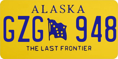 AK license plate GZG948