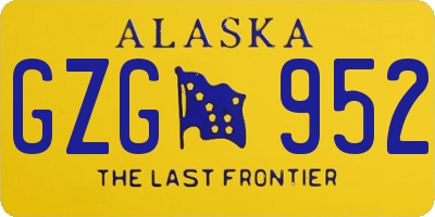 AK license plate GZG952