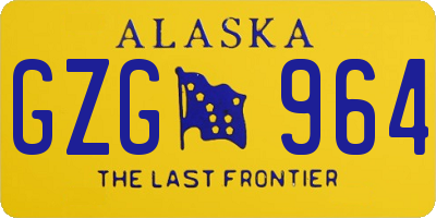 AK license plate GZG964
