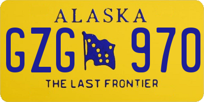 AK license plate GZG970