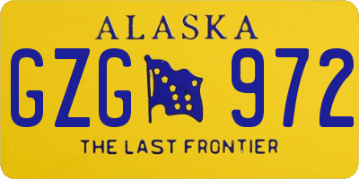 AK license plate GZG972