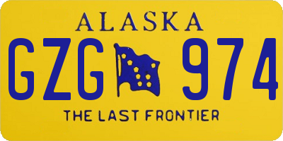 AK license plate GZG974