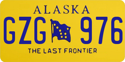 AK license plate GZG976