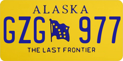 AK license plate GZG977