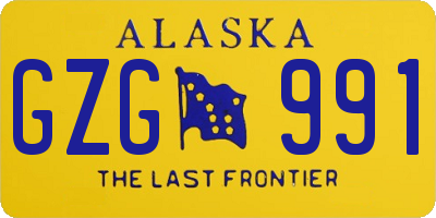 AK license plate GZG991