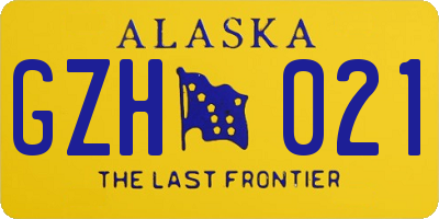 AK license plate GZH021