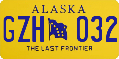 AK license plate GZH032