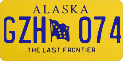 AK license plate GZH074