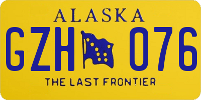 AK license plate GZH076