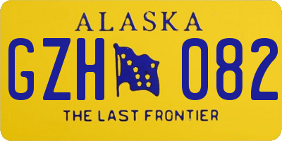 AK license plate GZH082