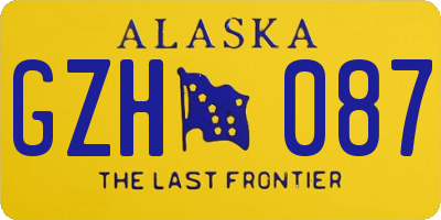 AK license plate GZH087