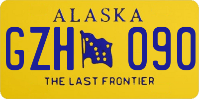 AK license plate GZH090